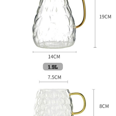 BÌNH ĐỰNG NƯỚC THỦY TINH CHỊU NHIỆT CAO CẤP MÀU VÀNG SANG TRỌNG - VD