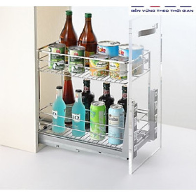 Giá gia vị Tundo GDCT1625 nan vuông ray âm giảm chấn Boss 