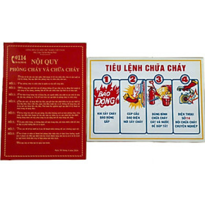Bộ bảng nội quy tiêu lệnh PCCC