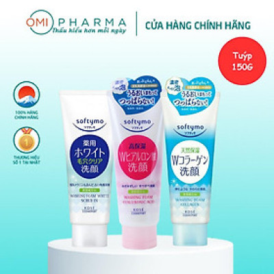Sữa Rửa Mặt Tạo Bọt Dưỡng Ẩm, Dưỡng Trắng Siêu Mềm Mịn Da Softymo Washing Foam Kose Nhật Bản 150g