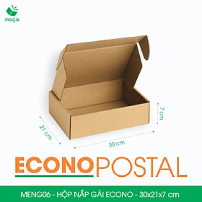 MENG06 - 30x21x7 cm - 60 Hộp carton nắp gài đóng hàng giá rẻ, hộp gói hàng, hộp quà thời trang