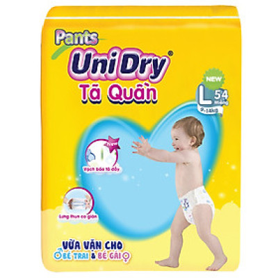 Tã Quần UniDry Gói Cực Đại L54 (54 Miếng)