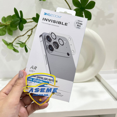 Dán Cường Lực Camera Dành Cho iPhone 17 Pro, iPhone 17 Pro Max Kuzoom – Viền Nhôm Bảo Vệ - Hàng Chính Hãng