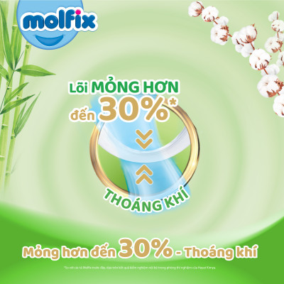 Tã/bỉm quần Molfix Thiên nhiên Jumbo L (9kg - 13kg) - Gói 36+6 miếng