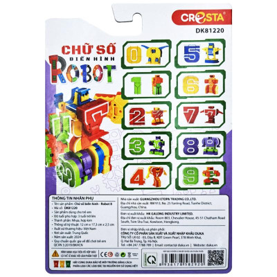 Đồ Chơi Lắp Ráp Biến Hình Robot Chữ Số 8 - Cresta DK81220