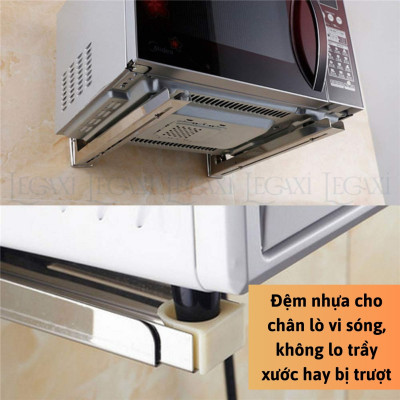 Giá đỡ lò vi sóng kim loại gấp gọn nhà bếp kệ treo lò nướng wifi ổ điện Legaxi
