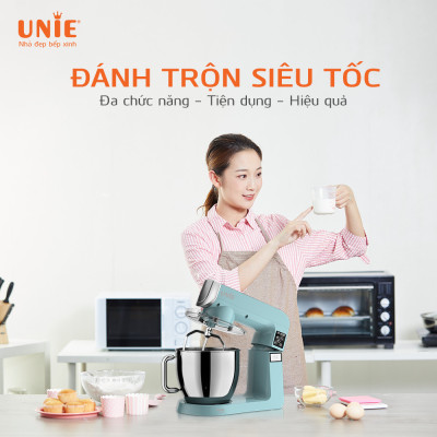Máy Trộn Bột Đánh Trứng Đa Năng Unie UE-990 Tiêu Chuẩn Đức Dung Tích 6.5 Lít - Hàng Chính Hãng