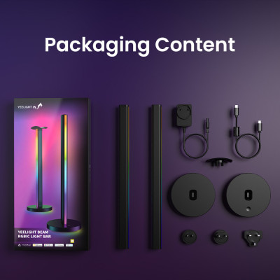 Set 2 Đèn thanh RGB thông minh đa năng Yeelight Beam - Hỗ trợ Matter, Homekit - Game sync, Music sync