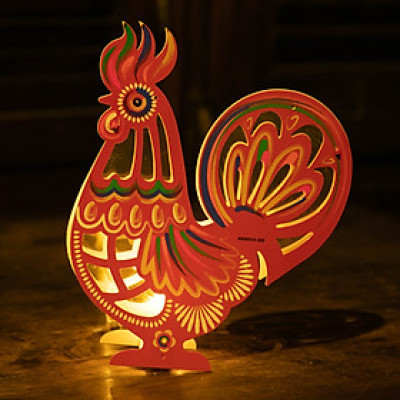 Lồng đèn Trung Thu - Lồng đèn trang trí "Ký ức tuổi thơ" hình Gà size 30cm