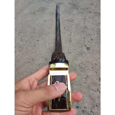 Thắt Lưng Gù Gai Cá Sấu Rất Đẹp TS103A (mặt vàng)