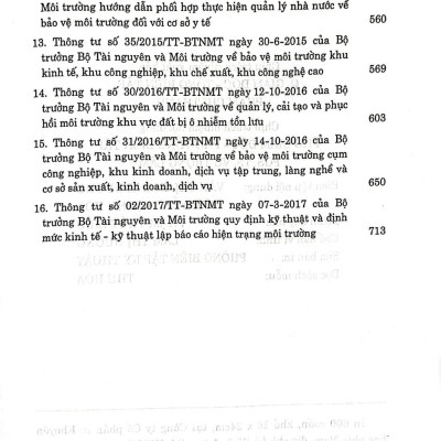 Luật Bảo vệ môi trường hiện hành (năm 2014) và các văn bản hướng dẫn thi hành
