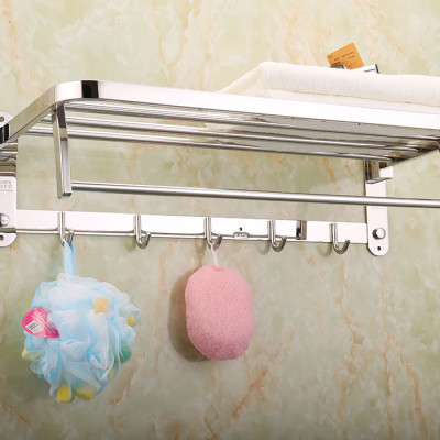 Kệ treo khăn tắm Inox SUS 304 đa chức năng Eurolife EL-B6 (Trắng bạc)