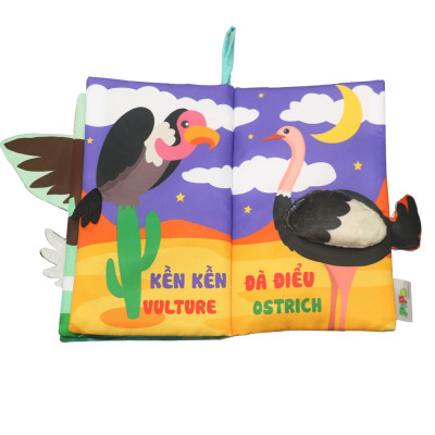 Sách Vải Tương Tác Cho Bé Đoán Đuôi Con Vật - Vương Quốc Loài Chim