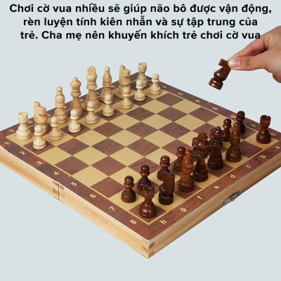 Cờ Vua Gỗ Nam Châm Cỡ Siêu To 39*39*5cm Gỗ Tự Nhiên An Toàn Cao Cấp Chính Hãng