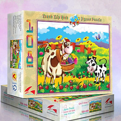 Tranh xếp hình Tia Sáng Quà 8 tháng 3 ( 108 mảnh)