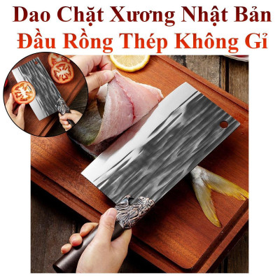 Dao Chặt Xương Nhật Bản Đầu Rồng Thép Không Gỉ Siêu Bền