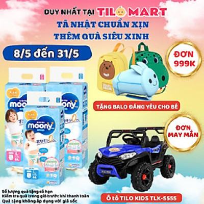 [Combo 2] Bỉm - Tã quần Moony Blue size L Boy 44 miếng (Cho bé 9~14kg)