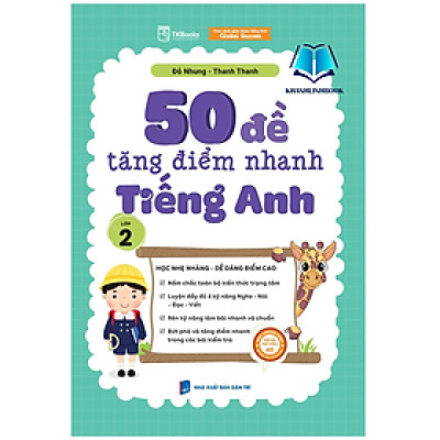 Sách - 50 Đề Tăng Điểm Nhanh Tiếng Anh lớp 2 (MC)