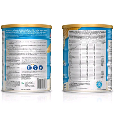 Thực phẩm dinh dưỡng y học Ensure Gold hương vani ít ngọt 800g/850g