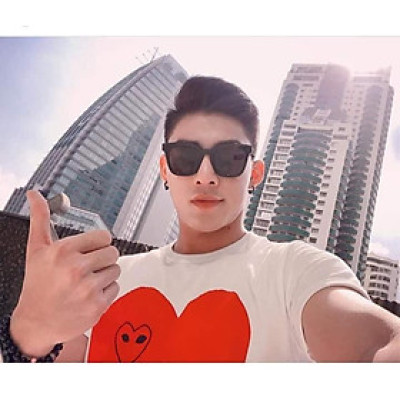 Kính mát Nam thời trang Mắt vuông basic Full Đen