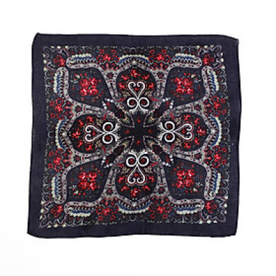 Khăn Bandana phong cách Vintage dễ thương 54x54cm - BDN06.10 đỏ đen