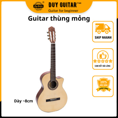 Đàn guitar classic DC350J thùng mỏng Duy Guitar Store gỗ Hồng đào solid âm thanh tốt bền đẹp