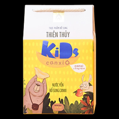 Nước Yến Sào Thiên Thủy Kids Canxi+ - Nhà Yến Nha Trang - Hộp 9 Lọ 42ml - Yến Kids - Tổ yến chưng sẵn dành cho trẻ em - Yến sào cho bé - Hàng Chính Hãng