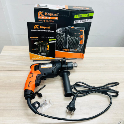 Máy khoan điện 13mm Kapusi 750w có búa, có chỉnh tốc độ K10010