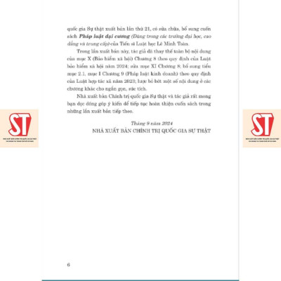 Sách - Pháp Luật Đại Cương - Dùng Trong Các Trường Đại Học, Cao Đẳng Và Trung Cấp - NXB Chính Trị Quốc Gia