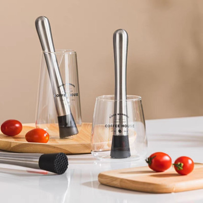 Chày Dầm Pha Chế Bar Muddle INOX. Dụng cụ dầm trái cây, hoa quả thực phẩm. Pha Cocktail Bartender