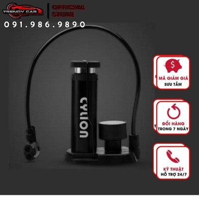 Bơm xe đạp xe máy xe hơi áp suất cao có đồng hồ đo áp suất hàng xịn, gọn gàng độ bền cao