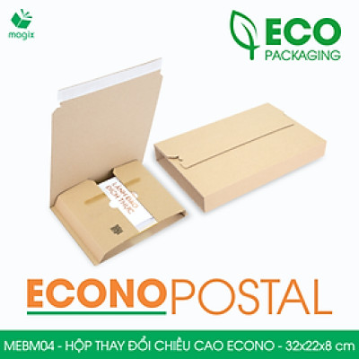 MEBM04 - 32x22x8 cm - 60 hộp carton thay đổi chiều cao siêu tiết kiệm - Hộp đóng sách, hộp gói hàng