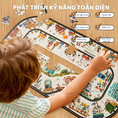 Đồ Chơi Xếp Hình Đại Dương 104 Mảnh Wonderful Ocean Mideer Vali Gift Box Puzzle