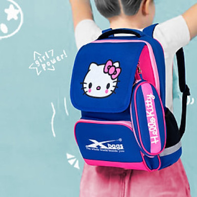 Ba lô học sinh tiểu học nữ họa tiết ngộ nghĩnh Xbags Pretty Xb 3018