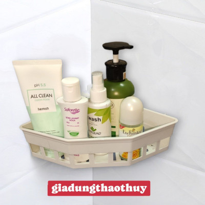 ( HÀNG CAO CẤP ) KỆ GÓC PHÒNG TẮM KỆ GÓC NHÀ BẾP DÁN TƯỜNG KHÔNG CẦN KHOAN VÍT TIỆN LỢI