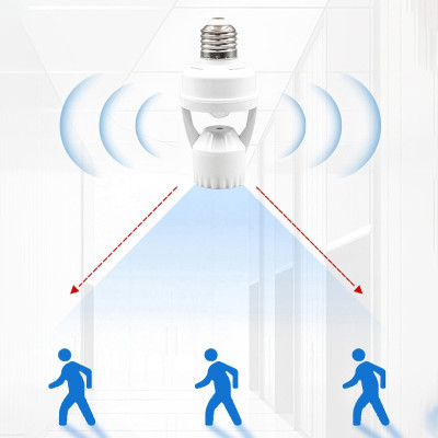 Đui Đèn Cảm Biến Chuyển Động E27, Tự Động Bật Tắt Thông Minh khi có người