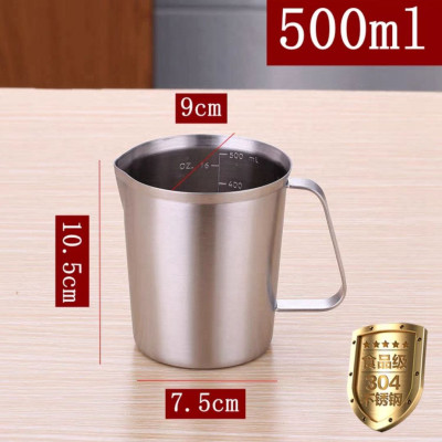 ( hàng cao cấp ) ca đánh sữa inox 304 có vạch đong 500ml, 700ml, 1L