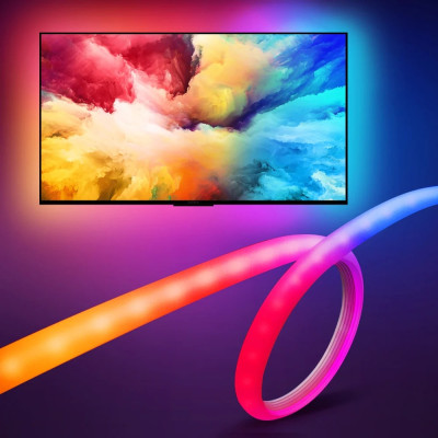 Dây Đèn LED gắn sau màn hình Govee RGBIC Neon TV Backlight H61B2 (45-75") | Nháy theo nhạc hơn 16 triệu màu tuyệt đỉnh