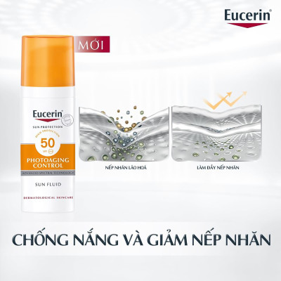 Gel Chống Nắng Cho Da Nhờn Mụn Eucerin Sun Gel-Cream Dry Touch Oil Control SPF50+ (50ml)