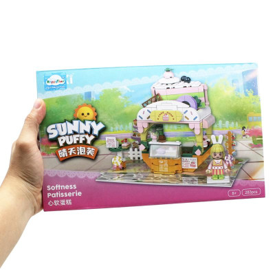 Đồ Chơi Lắp Ráp Mô Hình Cửa Hàng Bánh Sunny Puffy Softness Patisserie- Jaki JK2122 (283 Mảnh Ghép)