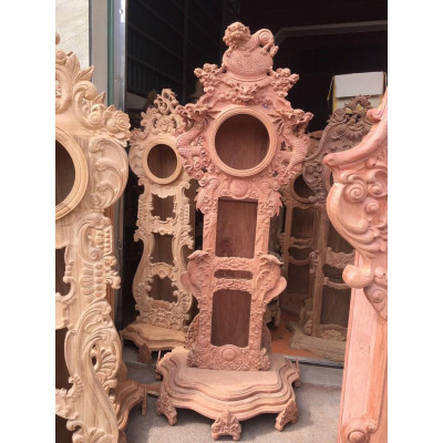 Đồng hồ Nghê đỉnh gỗ hương đá