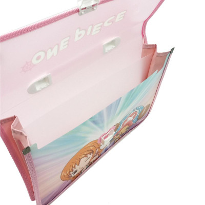 Cặp Tài Liệu Học Sinh A4 2 Ngăn One Piece - Deli EF621 - Màu Hồng