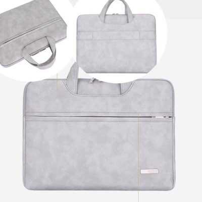 Cặp xách da, túi xách da đựng macbook, laptop, surface chống nước, chống sốc - Tặng kèm ví đựng sạc, chuột