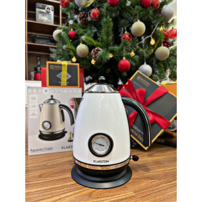 ẤM SIÊU TỐC KLARSTEIN AQUAVITA CREAM 1,7L 10021357 - hàng Chính Hãng 