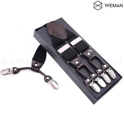 Suspender nam, Dây đai chữ Y bản 3,5cm đai 3 khóa chất liệu cao cấp WEMAN - SPD2201