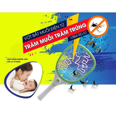 Vợt bắt muỗi điện tử Rạng Đông chính hãng Model: VBM RD.01