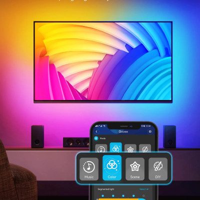 Dây Đèn LED gắn sau màn hình Govee RGBIC Neon TV Backlight H61B2 (45-75") | Nháy theo nhạc hơn 16 triệu màu tuyệt đỉnh