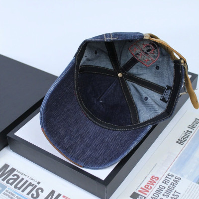 Nón nam, mũ lưỡi trai Ông Địa lửa phối vải jeans form đẹp thời trang đường phố