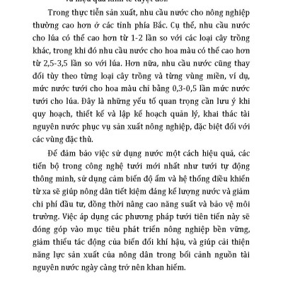 Nông Nghiệp Xanh Và Sạch - Kỹ Thuật Tưới Trong Nông Nghiệp Xanh
