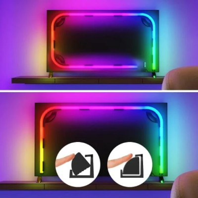 Dây Đèn LED gắn sau màn hình Govee RGBIC Neon TV Backlight H61B2 (45-75") | Nháy theo nhạc hơn 16 triệu màu tuyệt đỉnh